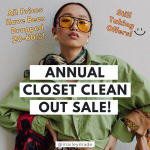 ANNUAL CLOSET CLEAN OUT SALE!!!